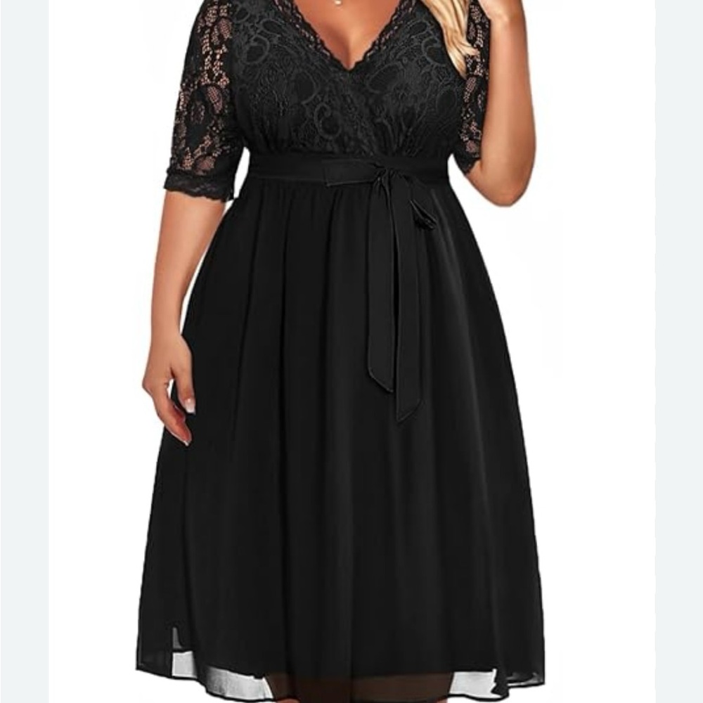 Elegant Black Lace Dress